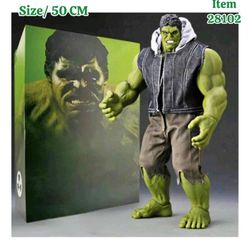 اکشن فیگور هالک 50 سانتی با لباس پارچه ای تک جعبه و یک مشت اضافه کیفیت بالا hulk