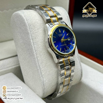 ساعت دخترانه کاسیو استیل لوکس با صفحه رنگی تاریخدار