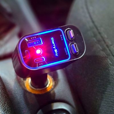 شارژر فندکی با کابل جمع شونده کهکشانی starry sky