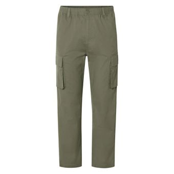شلوار کارگو سبک کتان مردانه دمپا آزاد برند لیورجی مدل سبز 502410