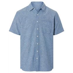 پیراهن آستین کوتاه مردانه لینن برند لیورجی مدل آبی آسمانی 450287