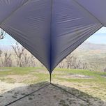 💙⭐ سایبان ستاره‌ای (Star Tent) آبی | 3.5×3.5 متر 🏕️