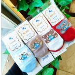 جوراب عمده نوزادی جوراب استپدار سایز نوزاد تا 12 ماه پنبه هندی طرح خرس بوکله