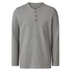 تیشرت آستین بلند پاییزه بیسکویتی مردانه برند لیورجی مدل طوسی ملانژ 481092