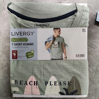 تیشرت آستین کوتاه مردانه برند لیورجی مدل ساحل