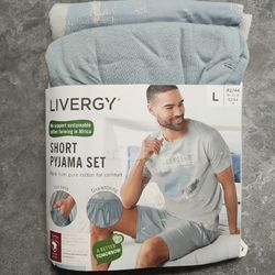 ست تیشرت آستین کوتاه و شلوارک مردانه لیورجی مدل 453883 آبی آسمانی