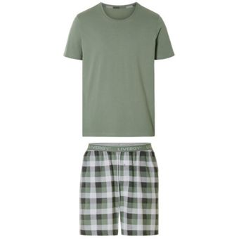 ست تیشرت آستین کوتاه و شلوارک مردانه لیورجی مدل 453883 سبز روشن