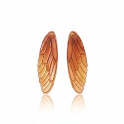 گوشواره میخی بال پری رنگ قرمز و نارنجی