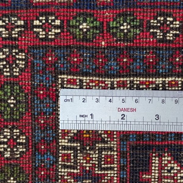 فرش دستباف سایز مربع چهار متری خشتی پشمی (تمام پشم یلمه طرح خشتی) کد 6280
