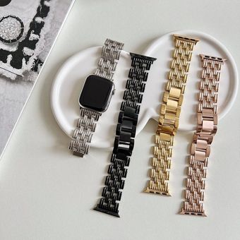بند ساعت ورساچه اپل واچ 38-40-41 میلی متر Luxury Woman Man Metal Hollow Loop