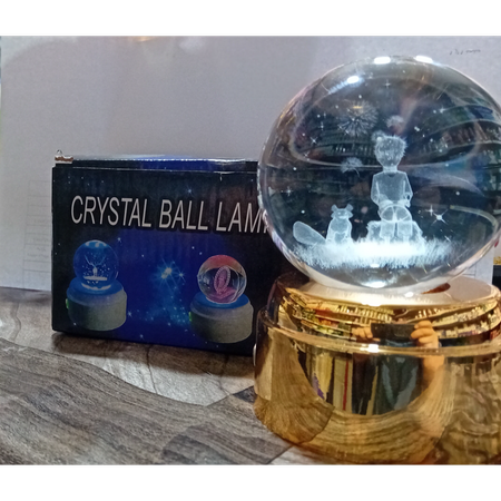 چراغ خواب مدل گوی کریستال گردون طرح شازده کوچولو