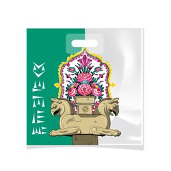 پلاستیک دسته تقویت طرح تاریخی سایز 47×47 بسته عمده 20 کیلویی