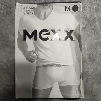 زیرپوش آستین کوتاه یقه هفت دو عددی مردانه برند مکس Mexx مدل مشکی یقه هفت 31905