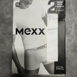 زیرپوش آستین کوتاه یقه گرد دو عددی مردانه برند مکس Mexx مدل سفید یقه گرد 31905