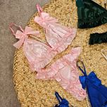 ست لباس زیر ساتن مرواریدی زنانه کد 2017