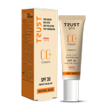 سی سی کرم پلاس تراست TRUST شماره 2 | CC Cream تراست بژ طبیعی با پوشانندگی بالا و محافظت کامل پوست