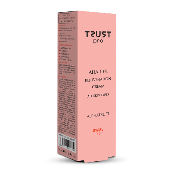 کرم لایهبردار تراست TRUST آلفاتراست 10% AHA | رفع لک، روشنکننده و شفافکننده پوس