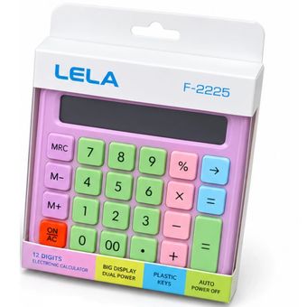 ماشین حساب رومیزی لِلا LELA مدل F-2225 دوازده رقمی