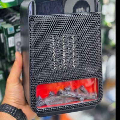 🔥🪵 هیتر سرامیکی رومیزی با طرح شومینه سه بعدی (Flame Heater) 🪵🔥