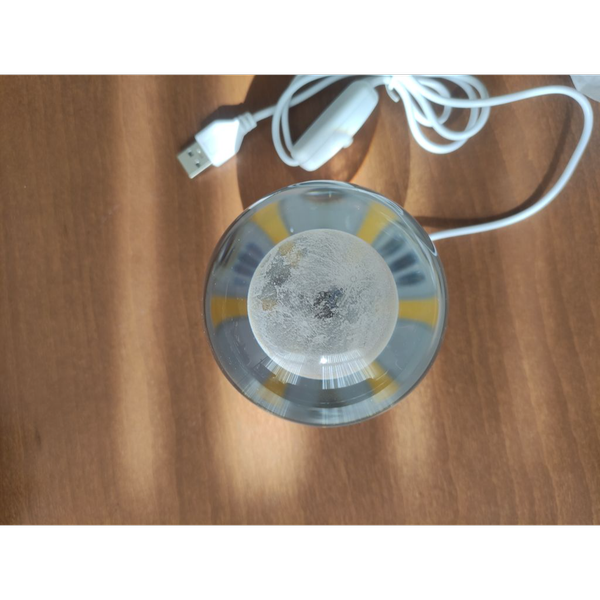 چراغ خواب گوی کریستال ماه تک قطر 8