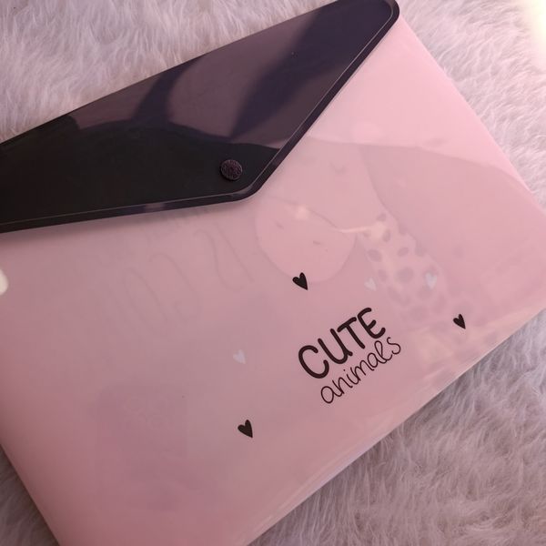 پوشه دکمه دار طرح دار پاپکو