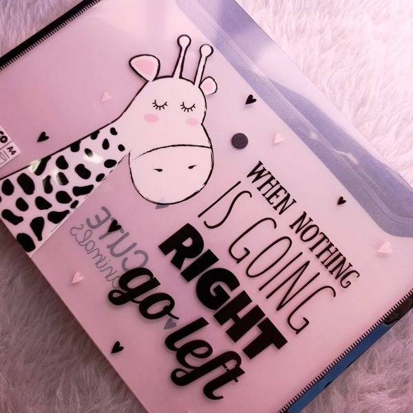 پوشه دکمه دار طرح دار پاپکو