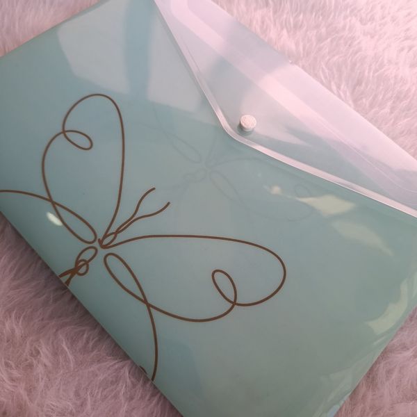 پوشه دکمه دار طرح دار پاپکو