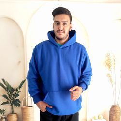 هودی ساده آبی زنانه و مردانه