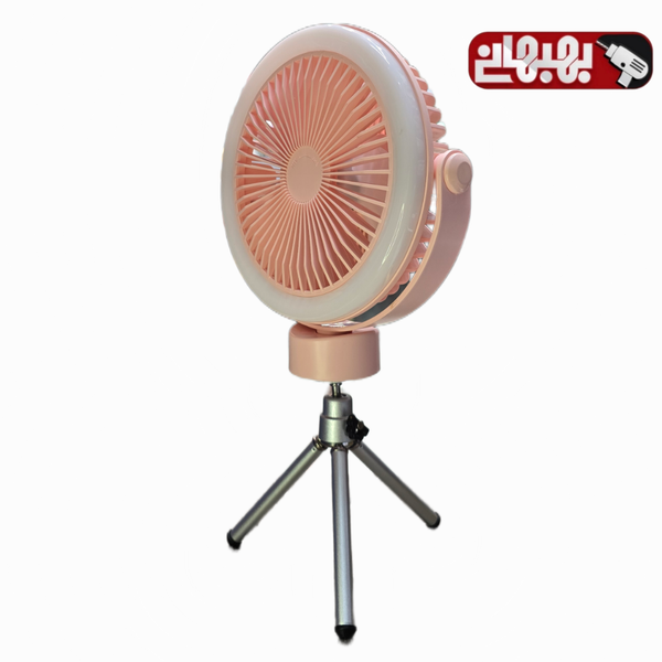 پنکه شارژی رومیزی میزی چراغ دار مدل Dm-24A