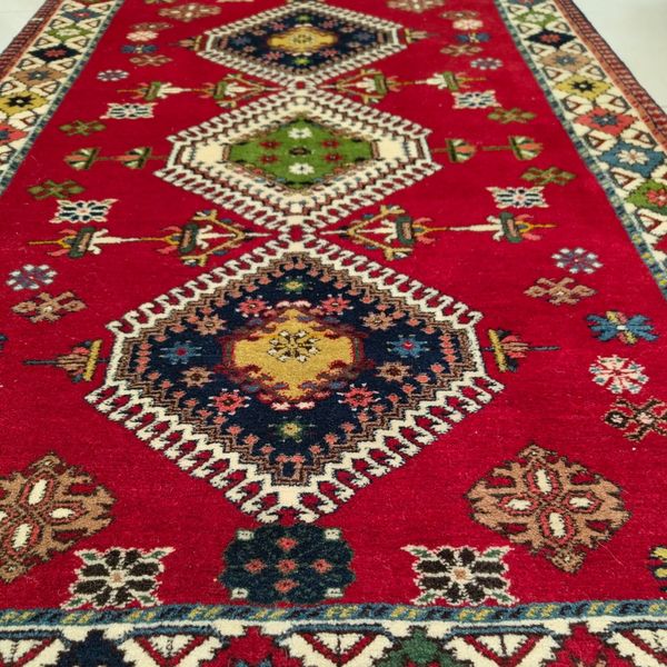 فرش دستباف یلمه سایز ذرع و نیم ( تمام پشم طرح حوضی ) کد 5977