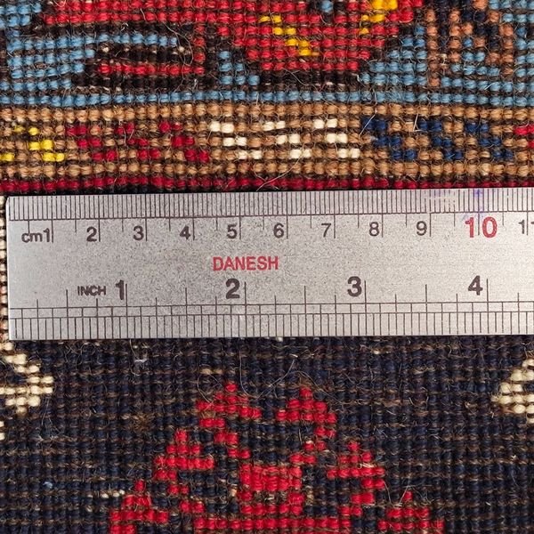 فرش دستباف سایز ذرع و چارک (تمام پشم یلمه طرح قابی) کد 6198