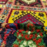 فرش دستباف سایز نیم قالیچه دو در یک (تمام پشم یلمه طرح خشتی) کد 6286