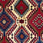 فرش دستباف سایز ذرع و چارک (تمام پشم یلمه طرح قابی) کد 6283