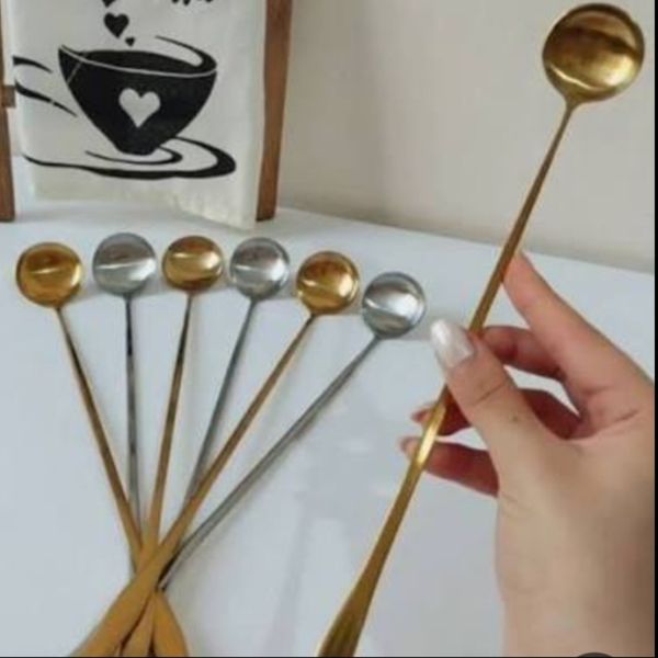 قاشق پارچ طلایی و نقره ای