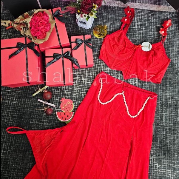 باکس یلدایی ست فنردار دامنی بلند کد 8024 🍉