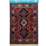 فرش دستباف سایز ذرع و چارک (تمام پشم یلمه طرح قابی) کد 6198