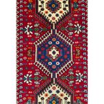 فرش دستباف سایز یک و نیم متری لاکی (تمام پشم یلمه طرح حوضی) کد