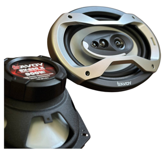 بلندگو خودرو مدل ساووی توان 900 وات بسته 2 عددی.. اسپیکر خودرو باند بیضی آمپلی خور