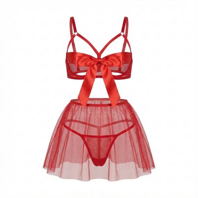 ست سه تیکه فنردار دامنی کد 2092