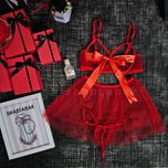 ست سه تیکه فنردار دامنی کد 2092