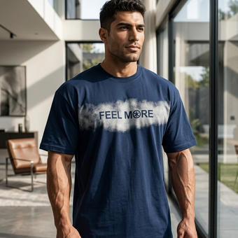 تیشرت مردانه پنبه سوپر FEELMORE قواره تک پوش در 5 رنگ