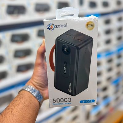 پاوربانک غول‌آسای 50000 میلی‌آمپر Zebel مدل Z-1009 | سوپر فست شارژ 22.5 وات