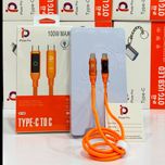 کابل شارژ و انتقال داده iPlus Pro مدل IP-100 Type-C به Type-C، توان 100 وات، طول 1 متر