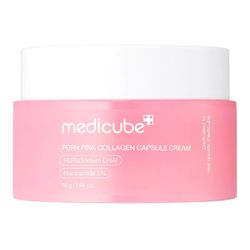 کرم کپسولی روشن کننده و ضد چروک کلاژن و PDRN مدی کیوب (Medicube PDRN Pink Collagen Capsule Cream)
