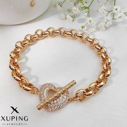 دستبند هرمس قلب نگین دار کد 3081