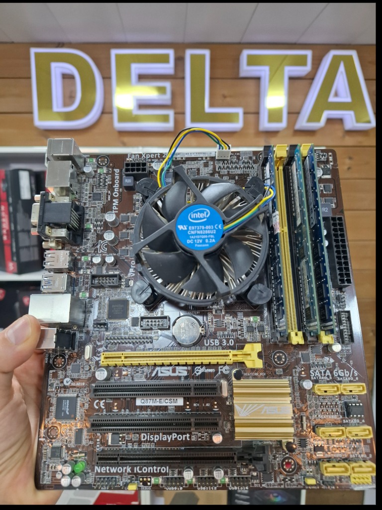 باندل مادربرد ایسوس Q87M-E با سی پی یو i5 4590 و رم 8GB (استوک)