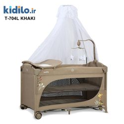 تخت و پارک چند کاره کیدیلو مدل  kidilo T704L  - کرم