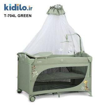 تخت و پارک چند کاره کیدیلو مدل  kidilo T704L  - سبز