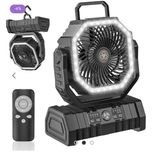 پنکه شارژی کمپینگ و طبیعت‌گردی 3کاره (پنکه + چراغ LED + پاوربانک) با باتری 20000mAh