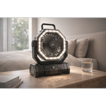 پنکه شارژی کمپینگ و طبیعت‌گردی 3کاره (پنکه + چراغ LED + پاوربانک) با باتری 20000mAh